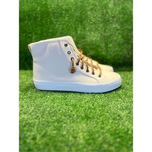Sperry Size 9.5 CREST HIGH TOP White Fabric Sneakers Women's Shoes